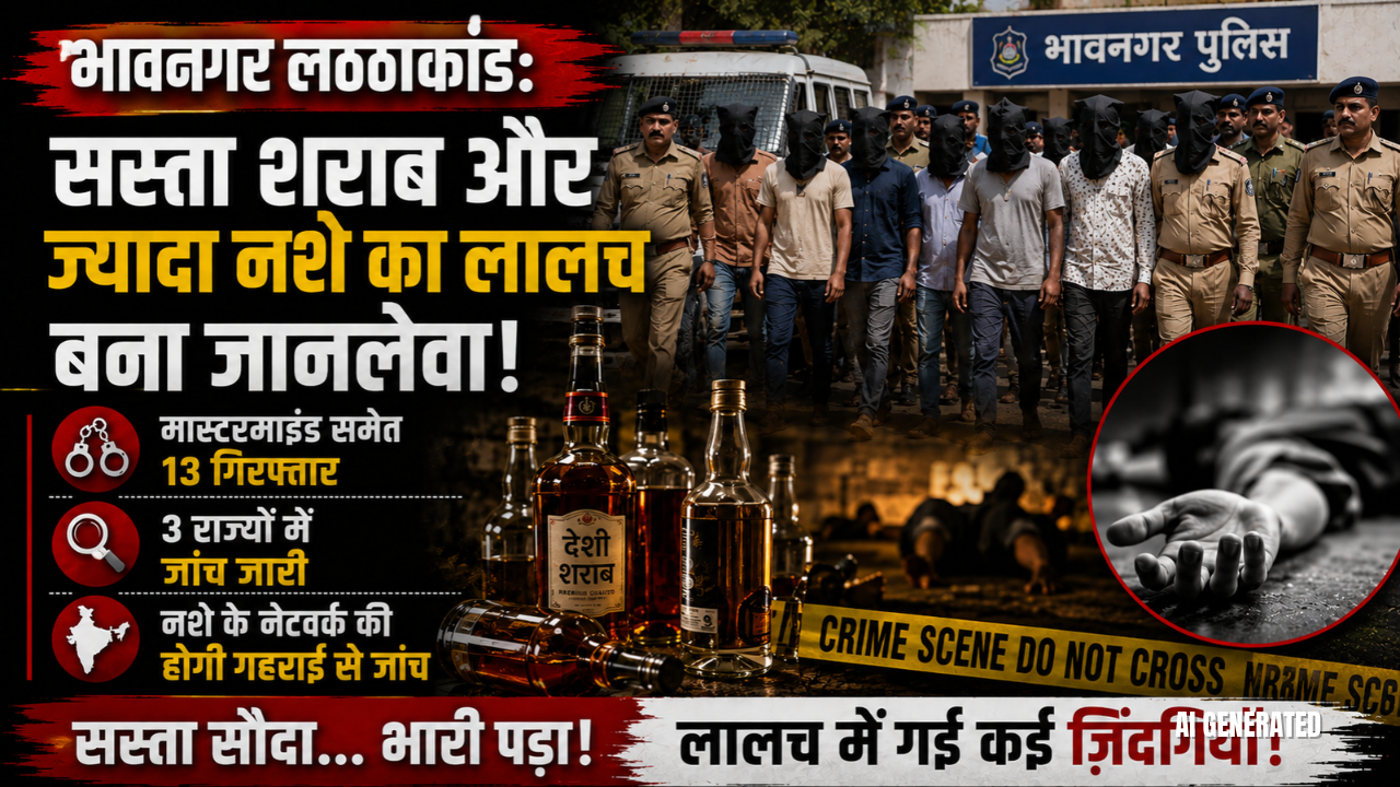 भावनगर लठ्ठाकांड: सस्ता शराब और ज्यादा नशे का लालच बना जानलेवा, मास्टरमाइंड समेत 13 गिरफ्तार, 3 राज्यों में जांच