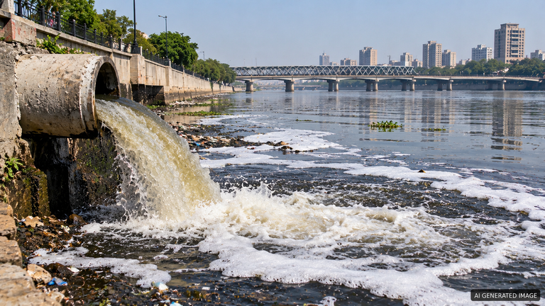 Ahmedabad Sabarmati Pollution 2026 पर AMC की समीक्षा बैठक में दूषित पानी के कनेक्शन बंद करने के निर्देश